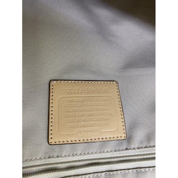 coach w customized w tie sash cream tan tote - Picture 11 of 11